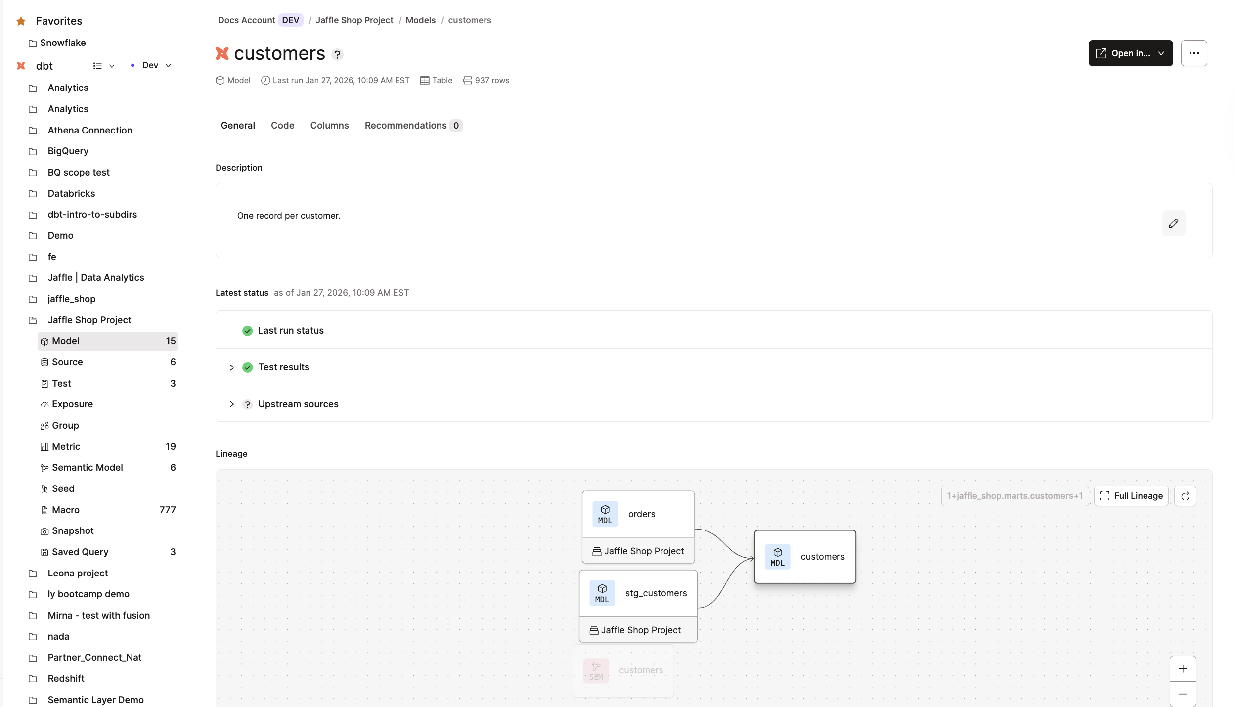 View your model's documentation and lineage in Catalog. View your model's documentation and lineage in Catalog.