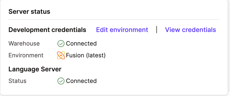 View the connection statuses for your account. View the connection statuses for your account.